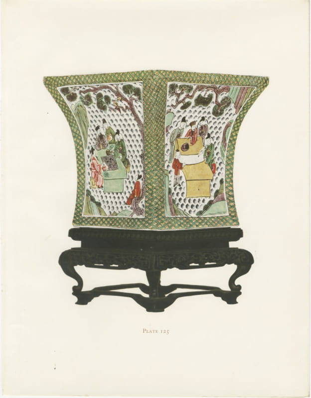 Late Ming Square Flower Vase, Four Accomplishments, Gorer Plate 1911
