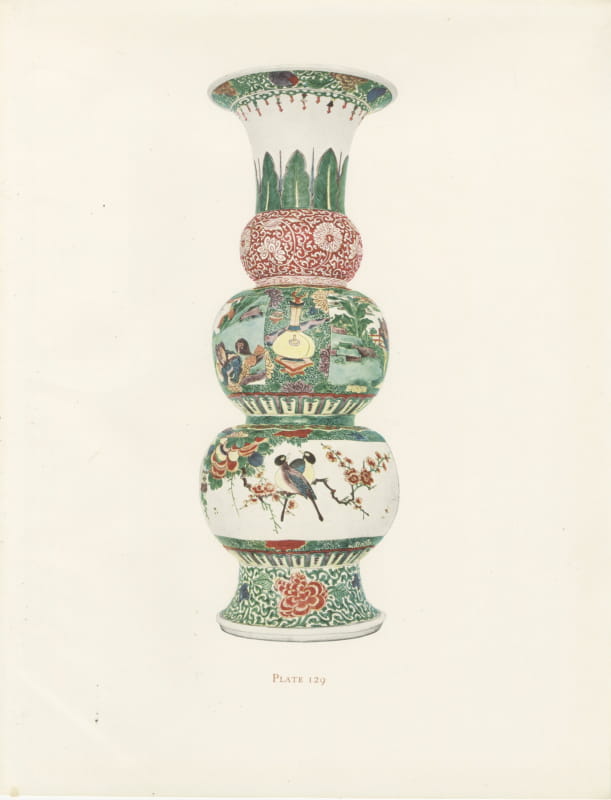 Triple Gourd Bottle with Beaker Neck, Famille Verte, Gorer Plate 1911