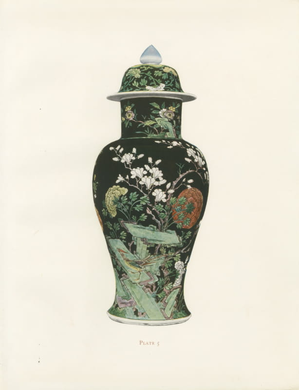 Early Kang-he Famille Noire Jar and Cover with Crested Pheasants, Plate 1911