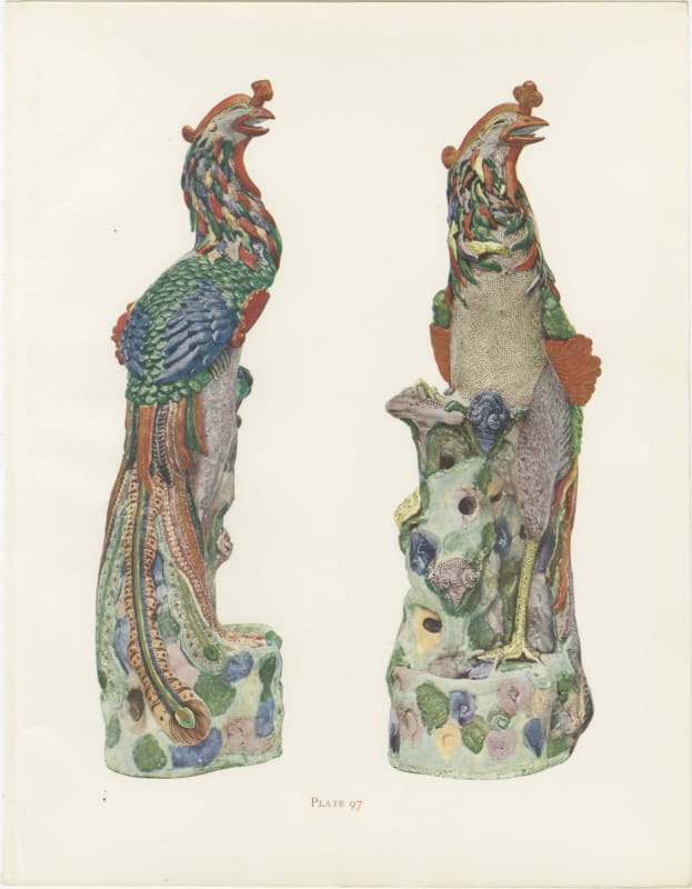 Magnificent Pair of Feng Huang Phoenix Figures, Gorer Plate 1911