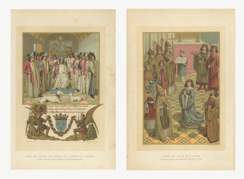 Coronation of Louis XII and Order of Saint Michael, Antique Pair, 1882