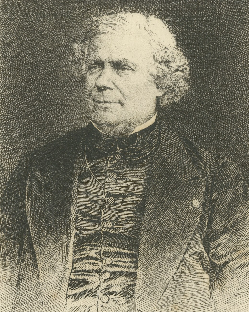 Portrait of Paul Lacroix, Antique Etching by Adolphe Lalauze, 1882