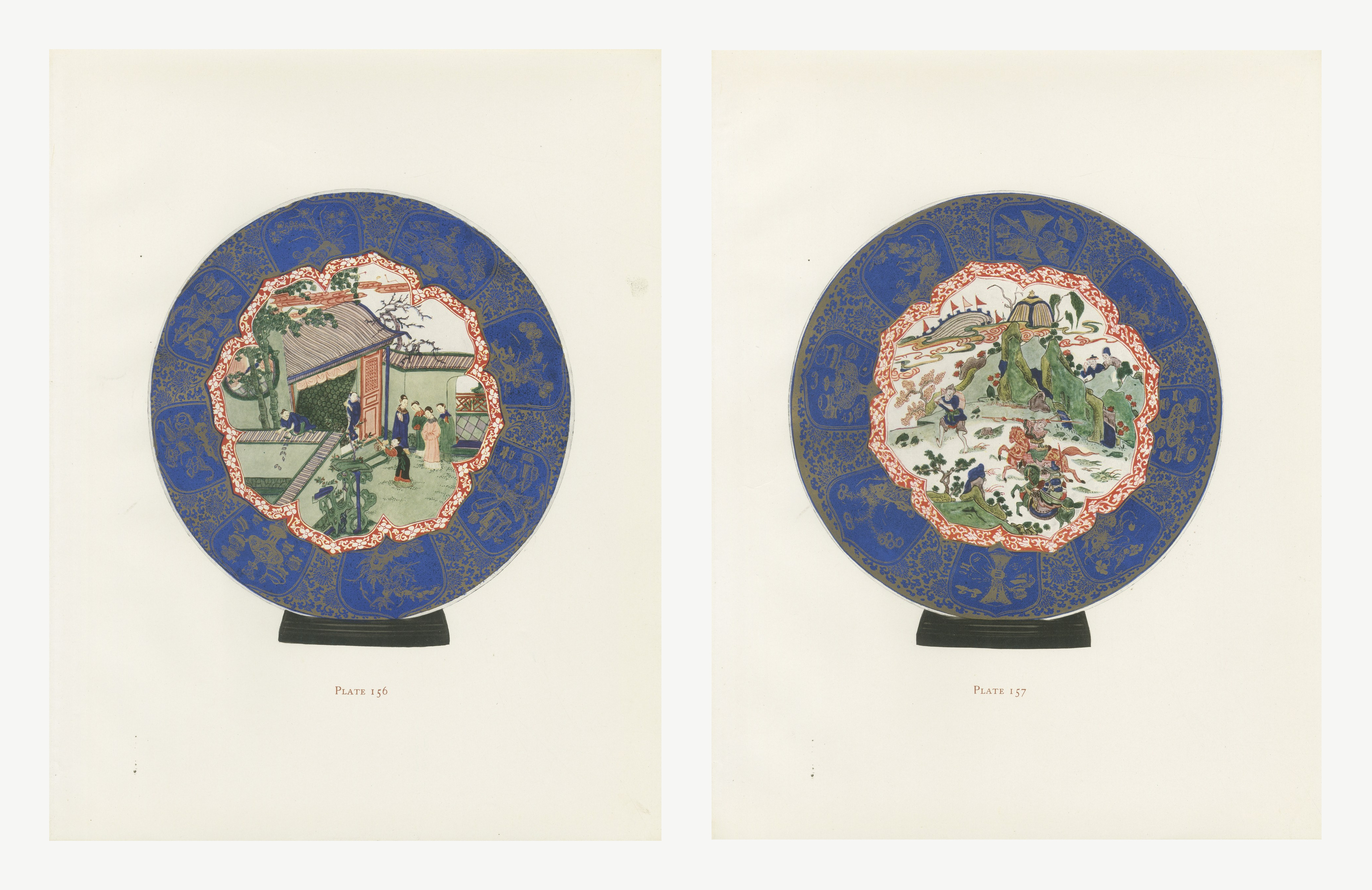 The Two Giant Powder-blue Saucer Dishes, Kang-he Pair of Plates, 1911