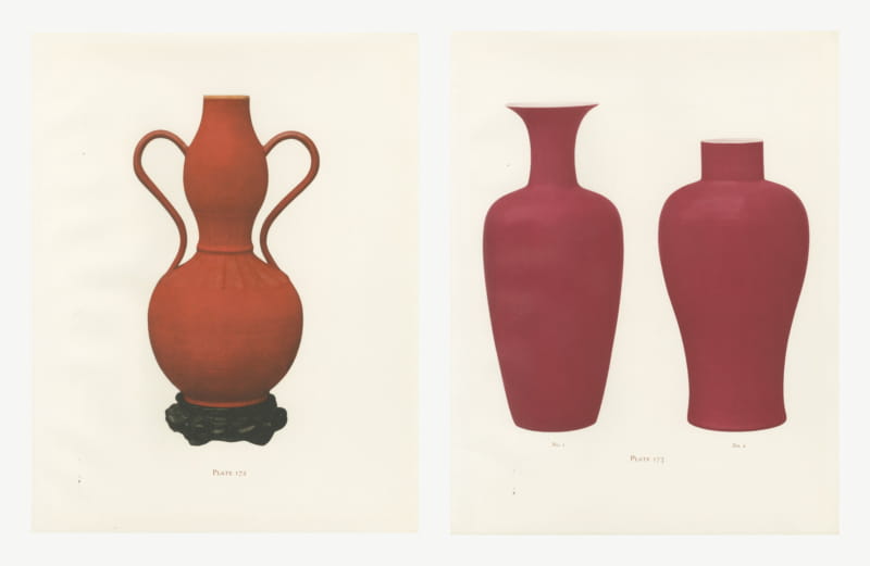 Coral Red and Ruby Monochromes, Two Chinese Color Plates, 1911