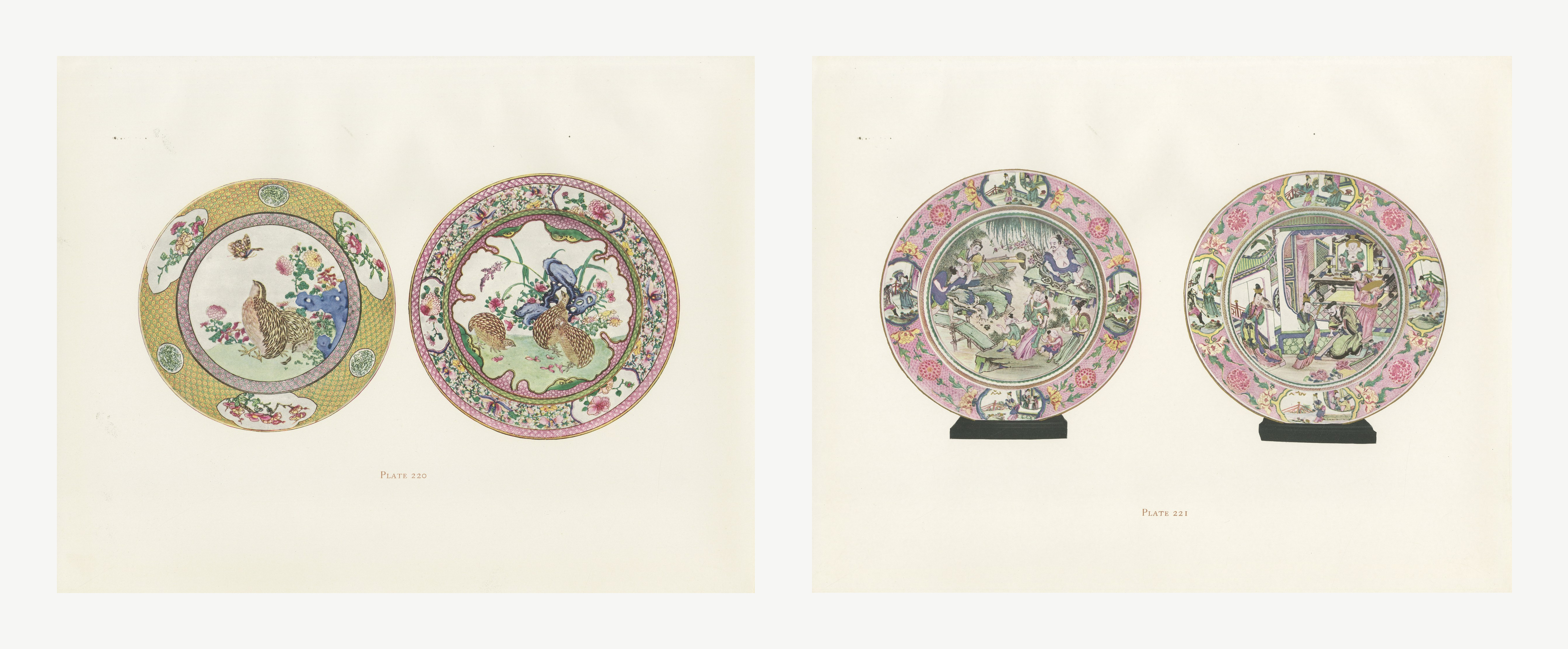 Ruby Backed and Rose Ground Plates, Two Yung-ching Color Plates, 1911