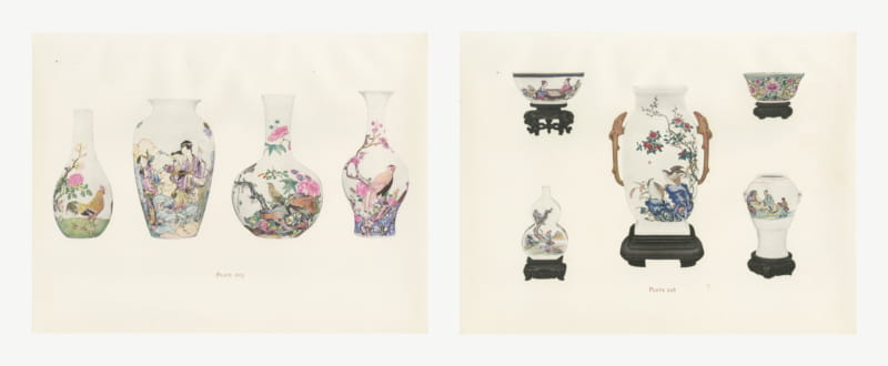 Egg-shell Vases and Bowls with Cocks and Hens, Two Color Plates, 1911