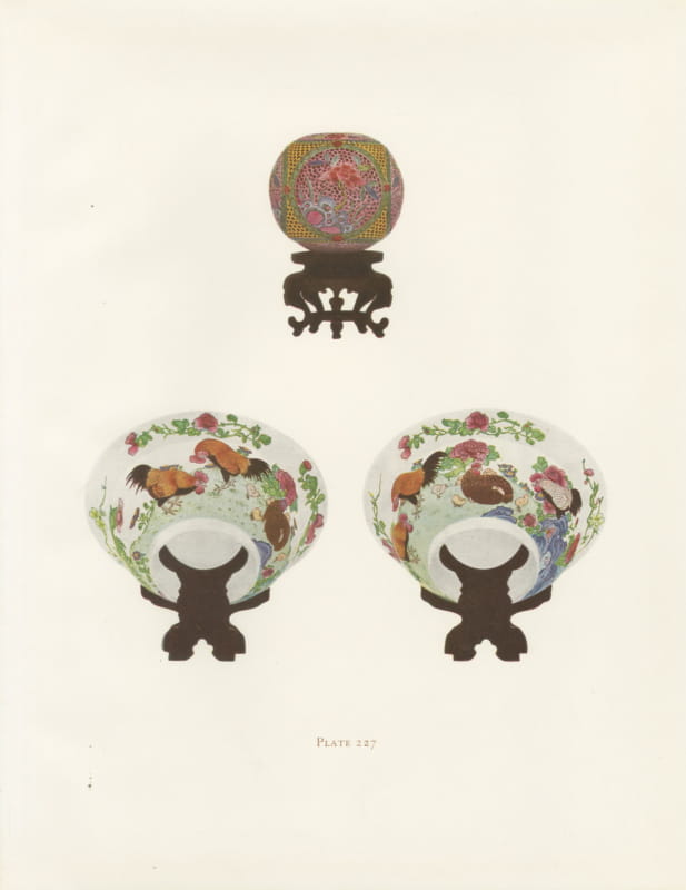 Cocks and Chickens on a Pair of Chinese Bowls, Yung-ching Period, Plate, 1911