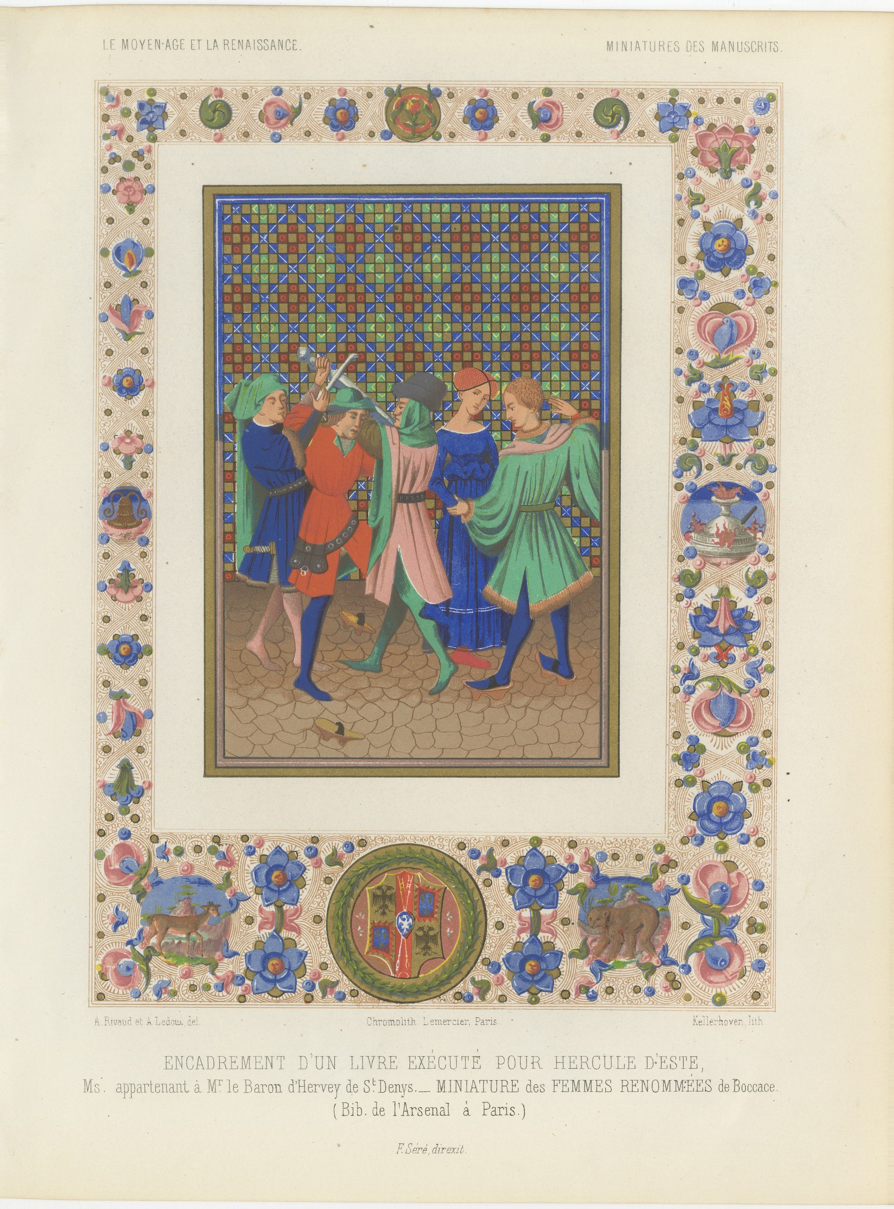 Border for Ercole d'Este and Boccaccio's Famous Women, 1849