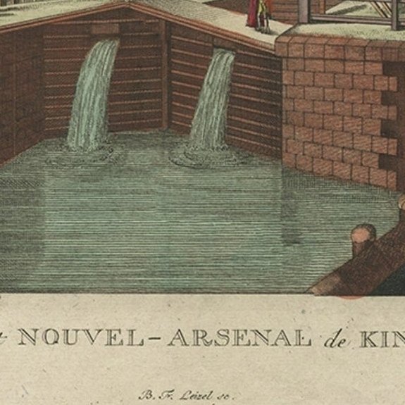 The New Bridge and Arsenal of Kingston, Hull, Yorkshire, Great Britain, ca.1770