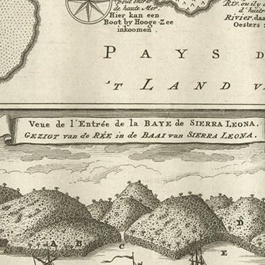Antique Print of the Bay of Sierra Leone by J. Van Der Schley, 1758