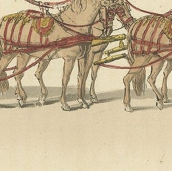 Antique Decorative Print of the State Carriage of George III, 1805