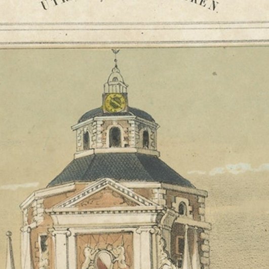 Antique Print of the Wittevrouwenpoort in Utrecht, The Netherlands, c.1860