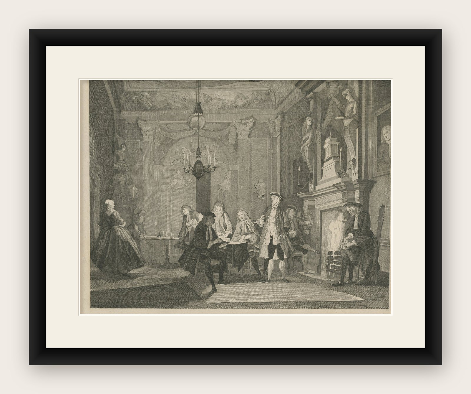 Antique print titled Nemo Loquebantur (No One Was Speaking), ca.1850