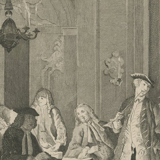 Antique print titled Nemo Loquebantur (No One Was Speaking), ca.1850