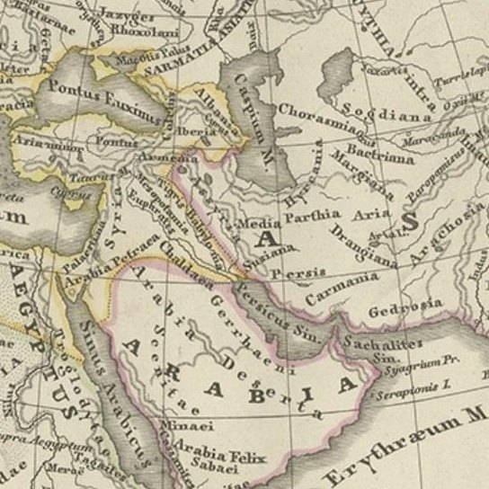 Antique Map of Europe and Part of Asia and Africa, 1848
