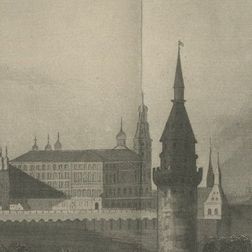 Old and Rare Antique Print of Moscow in Russia, 1841