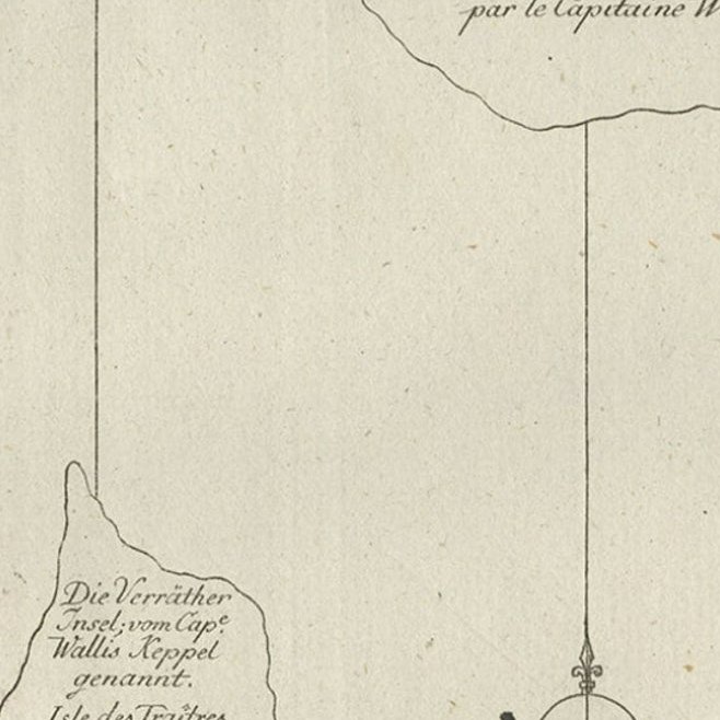 Antique Map of the Cocos or Keeling Islands, 1778
