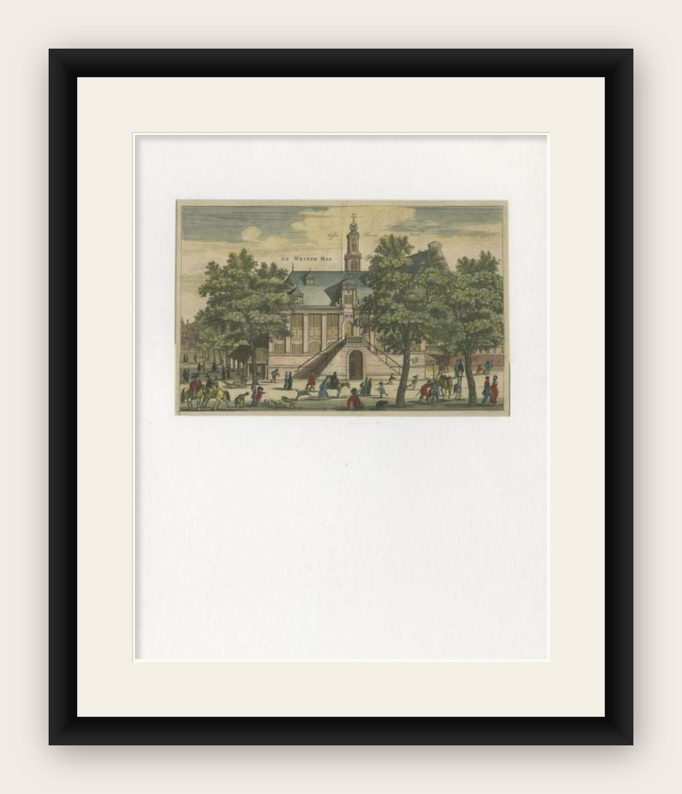 Antique Print of the 'Westerhal' in Amsterdam by Dapper, c.1663