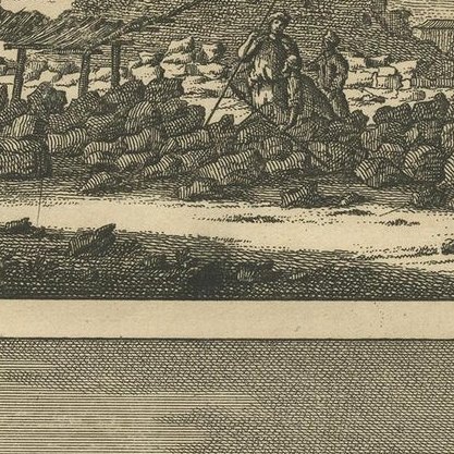 Antique Print with Ephesus, Greece, an ancient Greek city, now Turkish, CA.1698