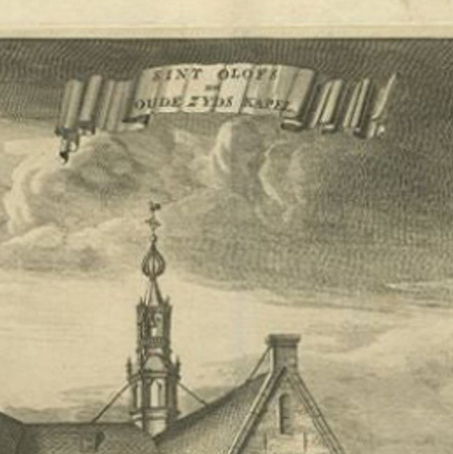 Antique Print of the 'Sint-Olofskapel' in Amsterdam, c.1693