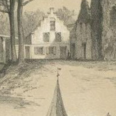 Antique Print of Schierstins and Wiarda State, Friesland, the Netherlands, 1888