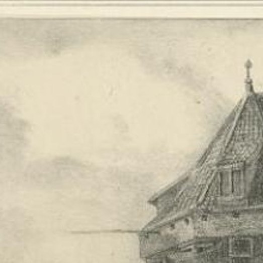 Antique Print of the 'Plompetoren' in Utrecht by Houtman, c.1830