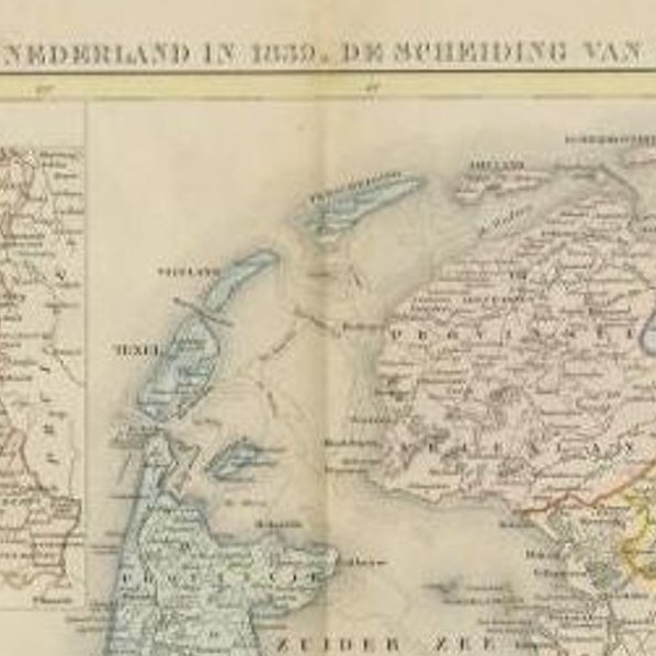Antique Map of the Netherlands in 1839 by Mees, 1860