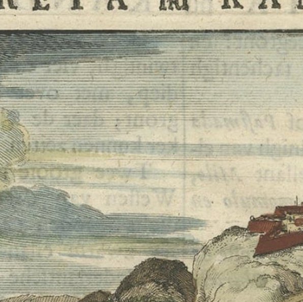 Antique Print of a Greece Island, Most Likely Gavdopoula South of Crete, 1688