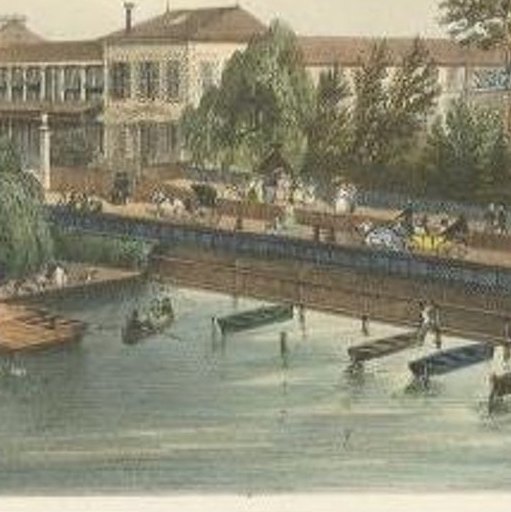 Antique Print of Enghien-les-bains, a Commune in the Northern Suburbs of Paris