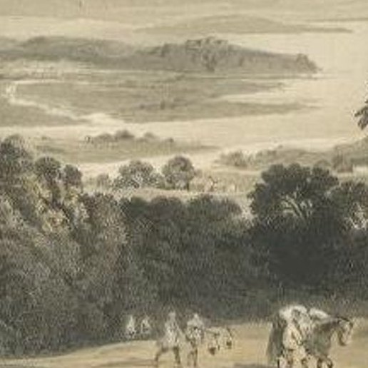 Antique Print of Naha in Japan, 1856