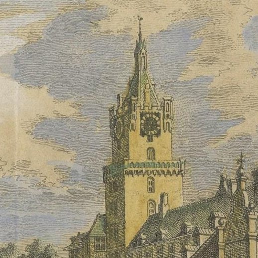 Antique Print of the City of Kleve or Kleef in Germany, 1752