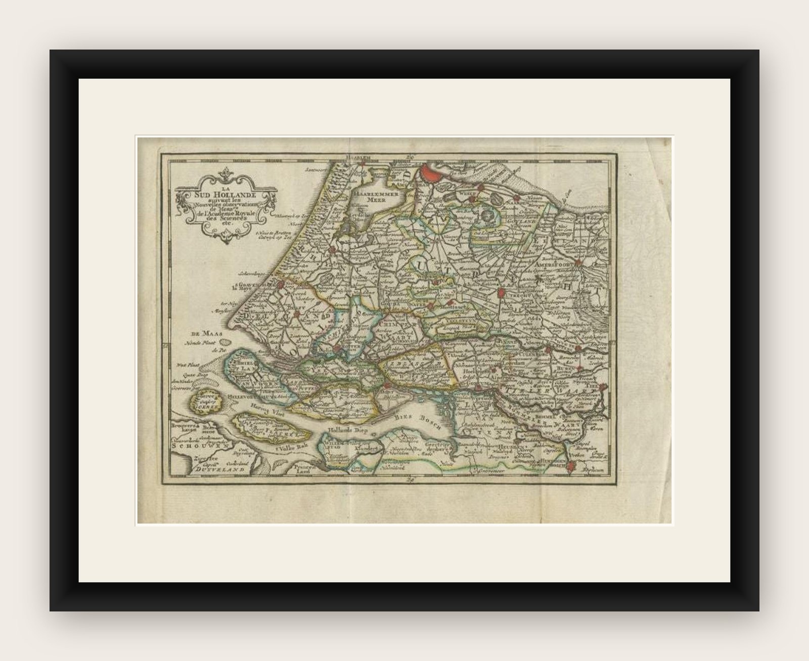 Antique Map of the Province of Zuid-Holland by Keizer & De Lat, 1788