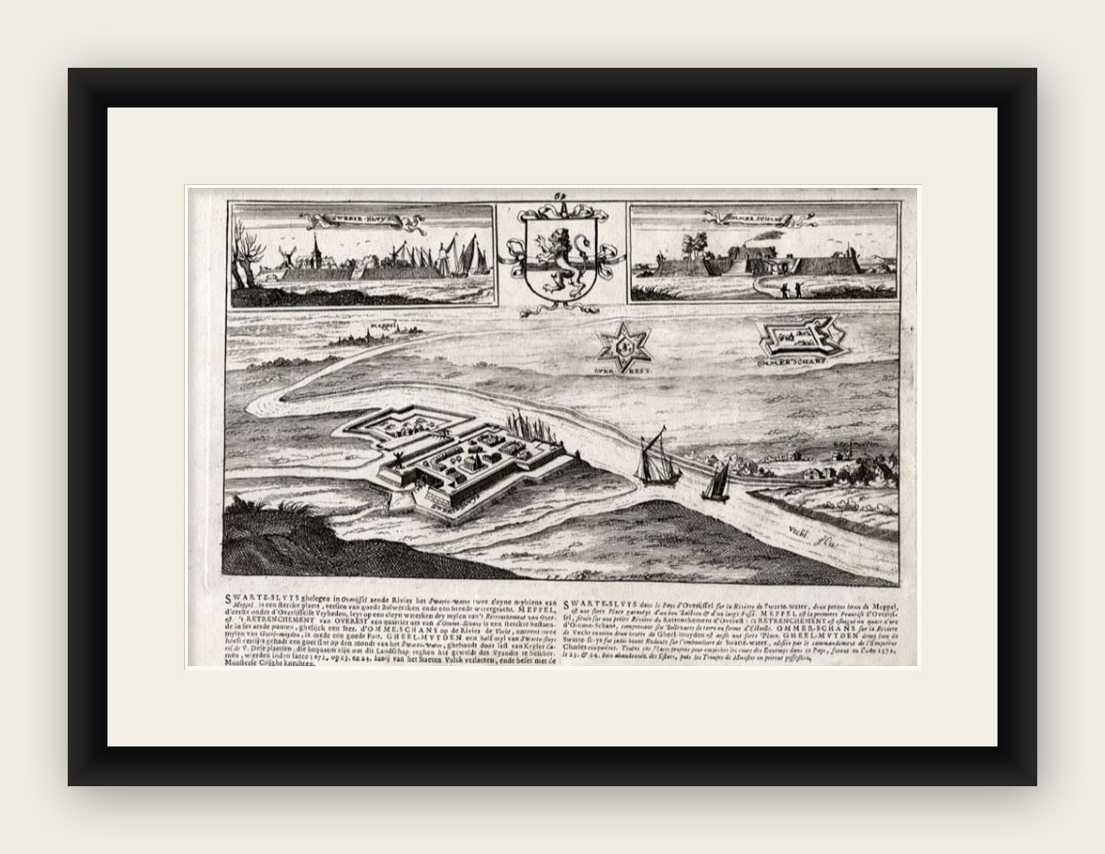 Old Print of Zwartsluis & Ommerschans, 1st Colony of the Society of Benevolence