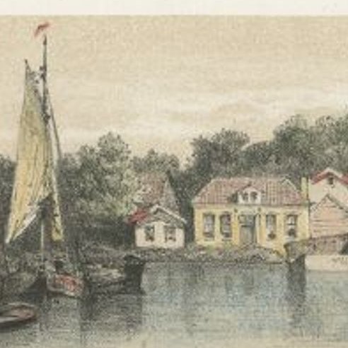 Antique Print of Joure and Osinga State in the Netherlands, 1882