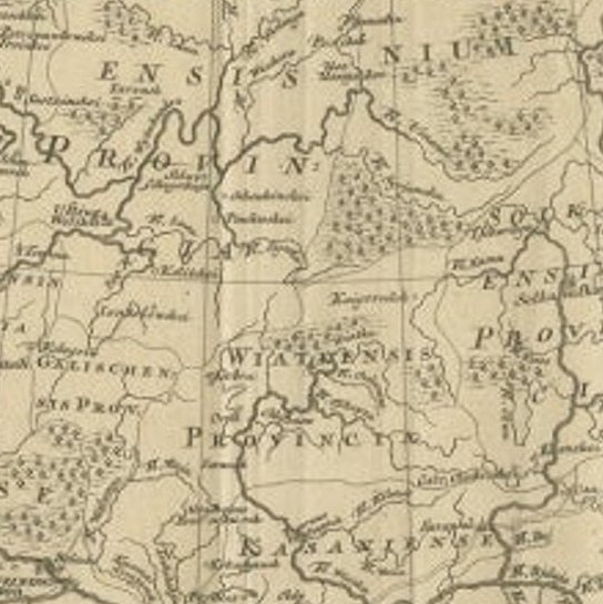 Antique Map of Part of Russia by Spyk, c.1740