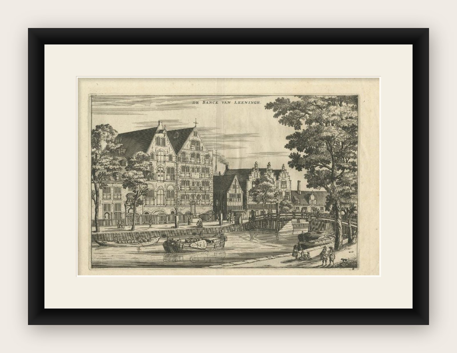 Nice Antique City View of the Lombard on The Oudezijds Voorburgwal in Amsterdam
