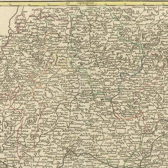 Antique Map of the Circle of Franconia, 1757