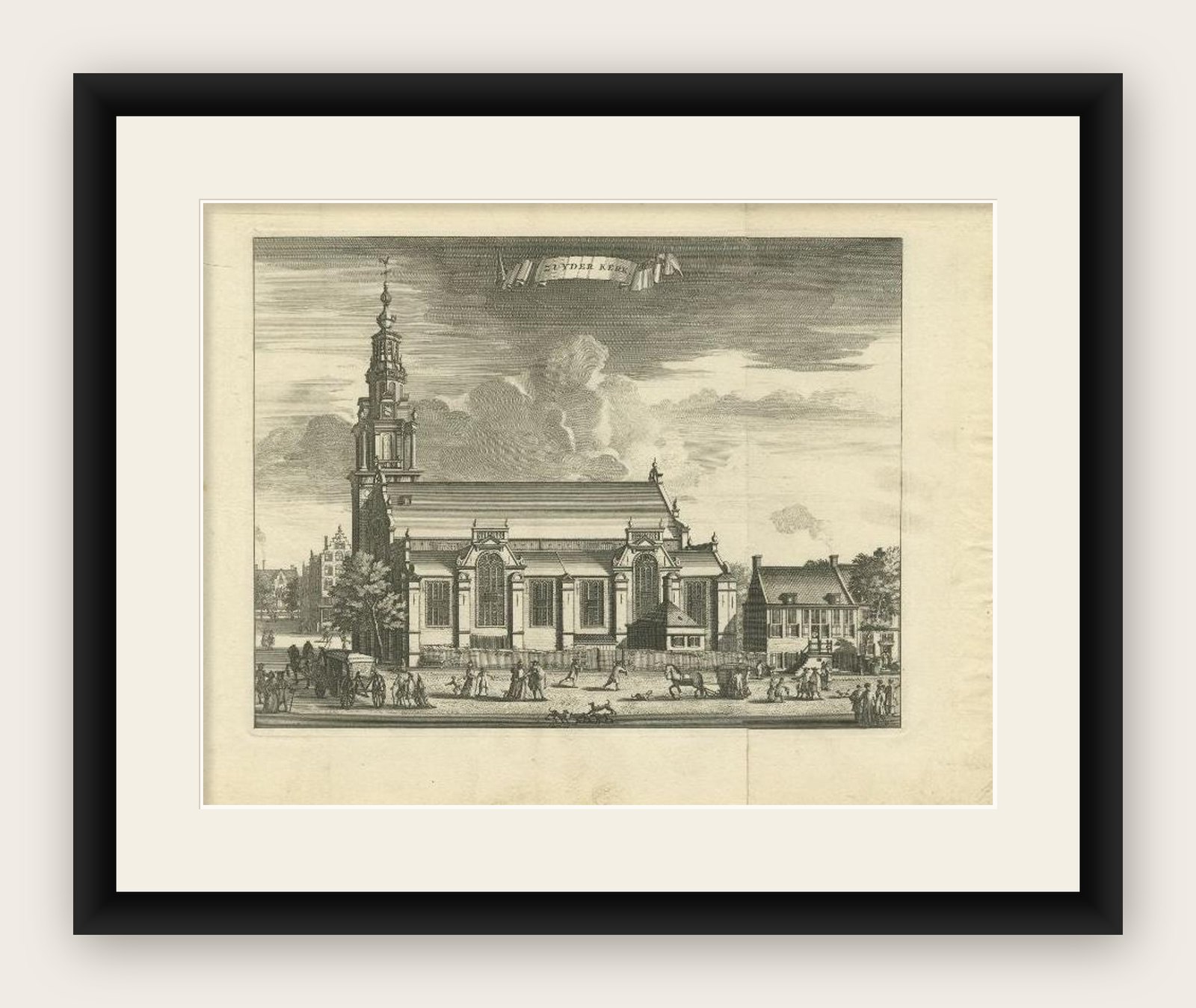 Antique Print of the 'Zuiderkerk' in Amsterdam by Tirion, c.1765