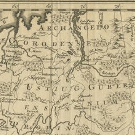 Antique Map of Part of Russia by Spyk, c.1740