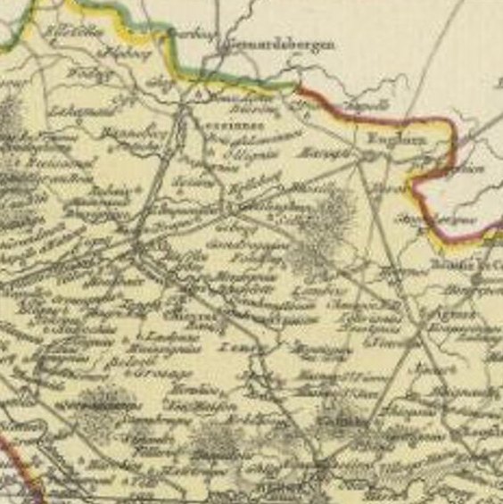 Antique Map of the Region of Henegouwen by Veelwaard, C.1840