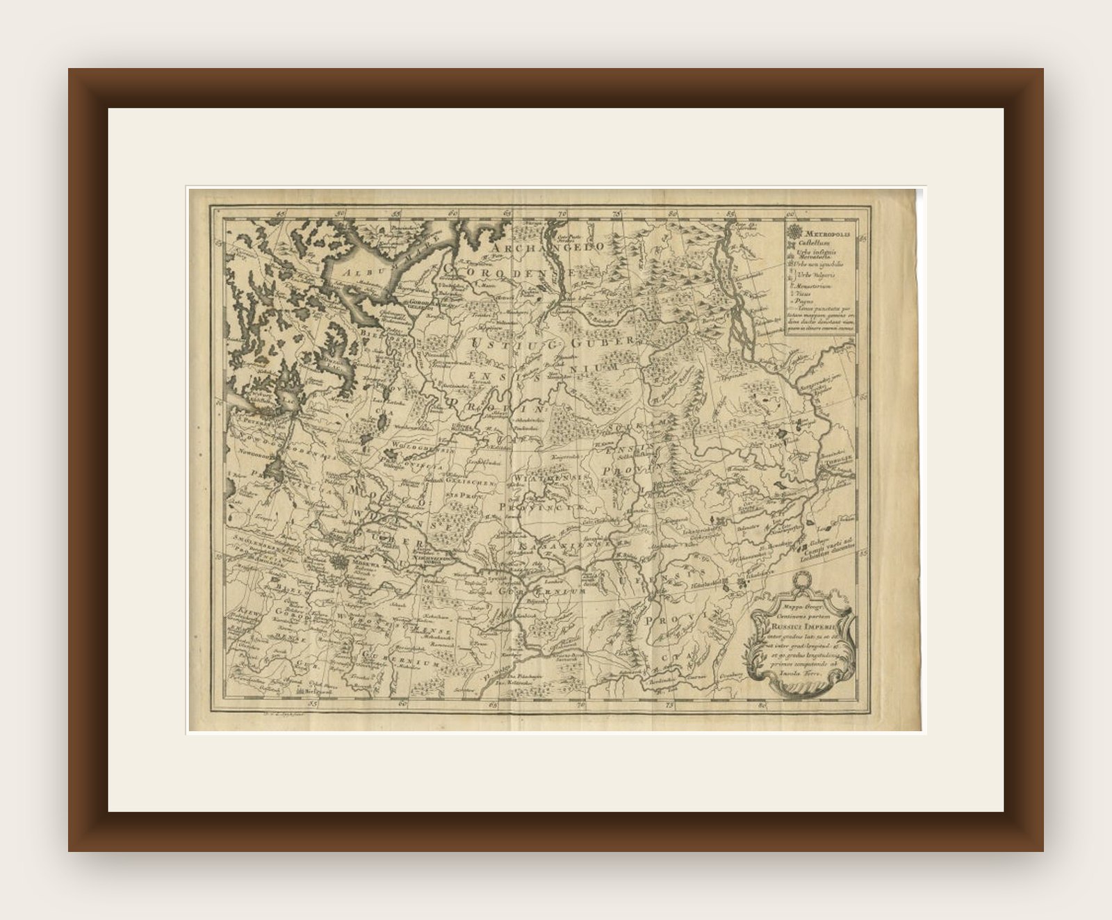 Antique Map of Part of Russia by Spyk, c.1740