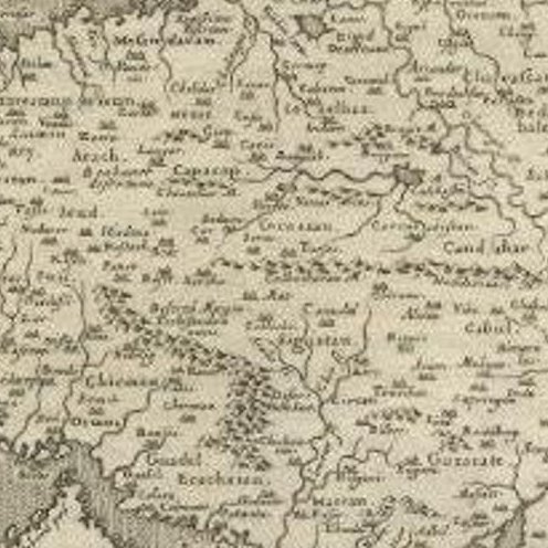 Very Old Antique Map of the Persian Empire by Magini, c.1597