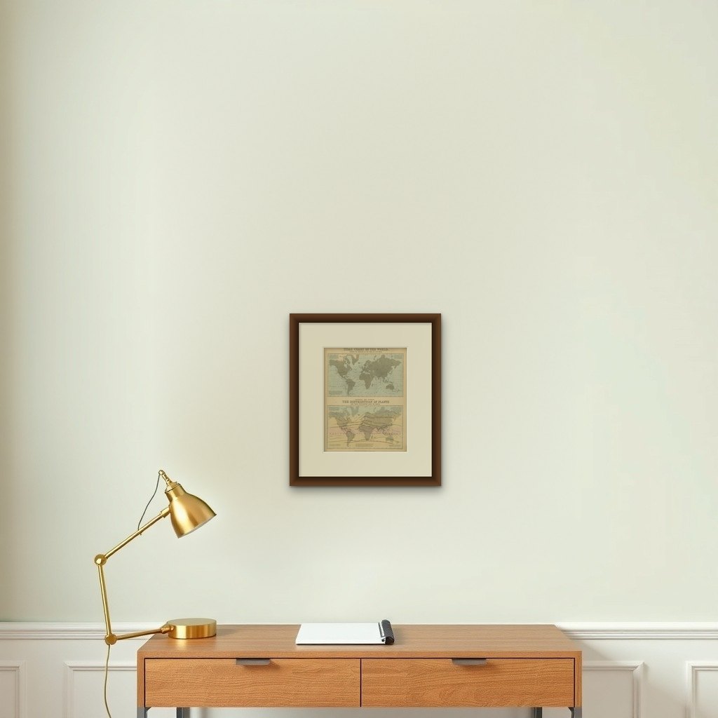 Antique Tidal Chart and Botanical Map, 1843