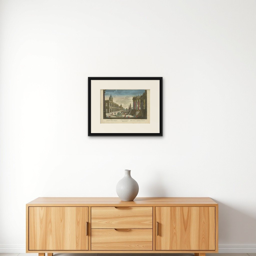 Antique Print of Rome by Daumont, c.1770