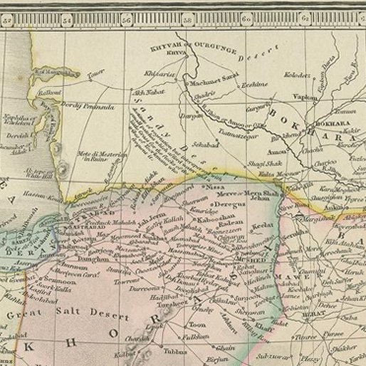 Antique Map of Afghanistan and Surroundings, '1845'