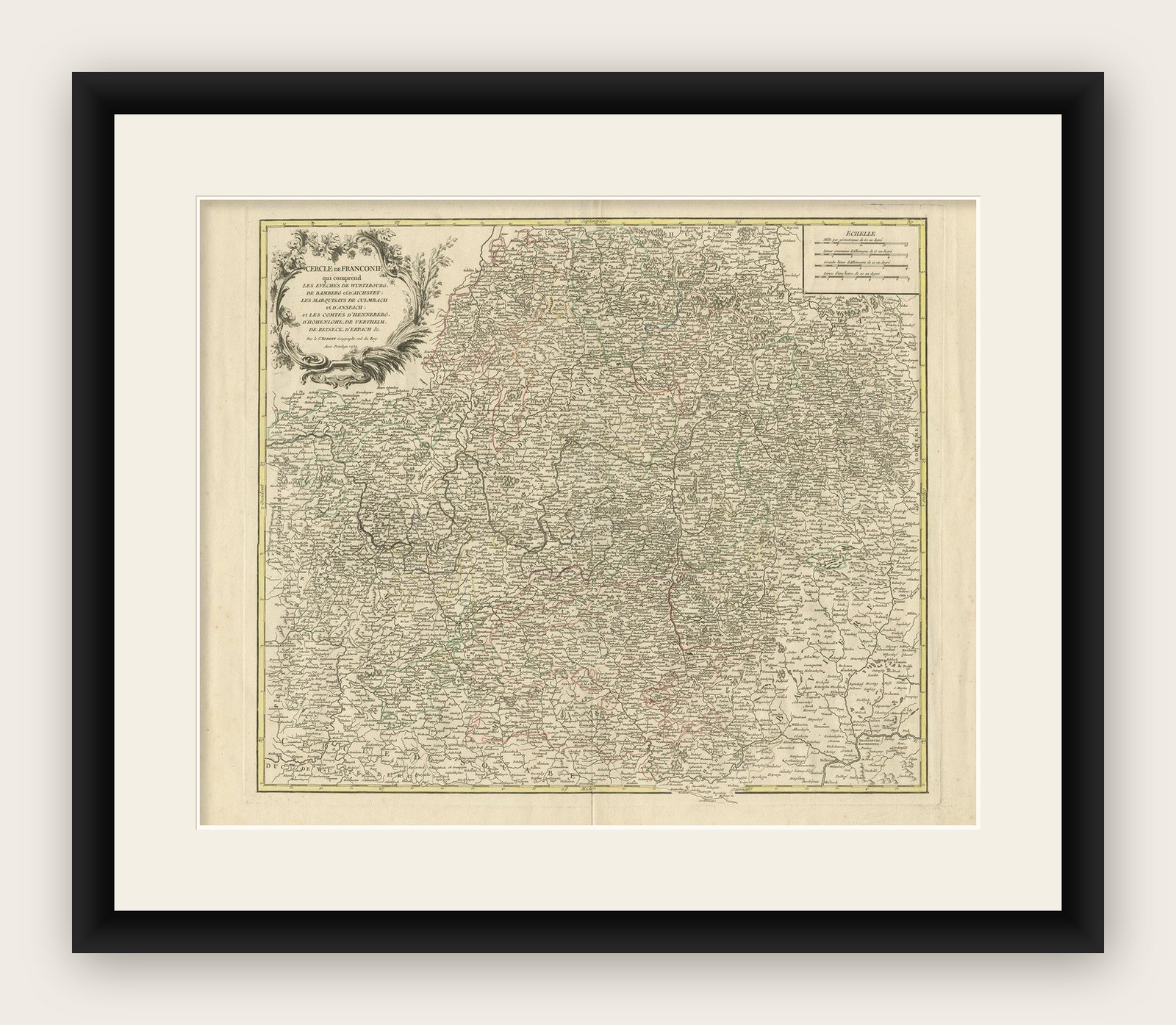Antique Map of the Circle of Franconia, 1757