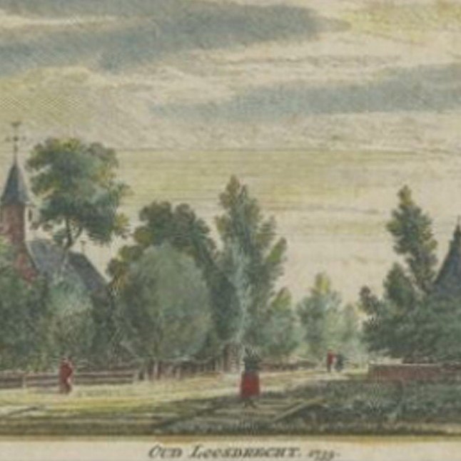 Antique Print of the Village of Oud-Loosdrecht by Spilman, C.1750