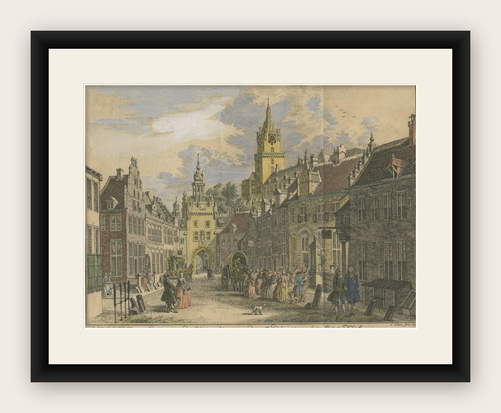 Antique Print of the City of Kleve or Kleef in Germany, 1752