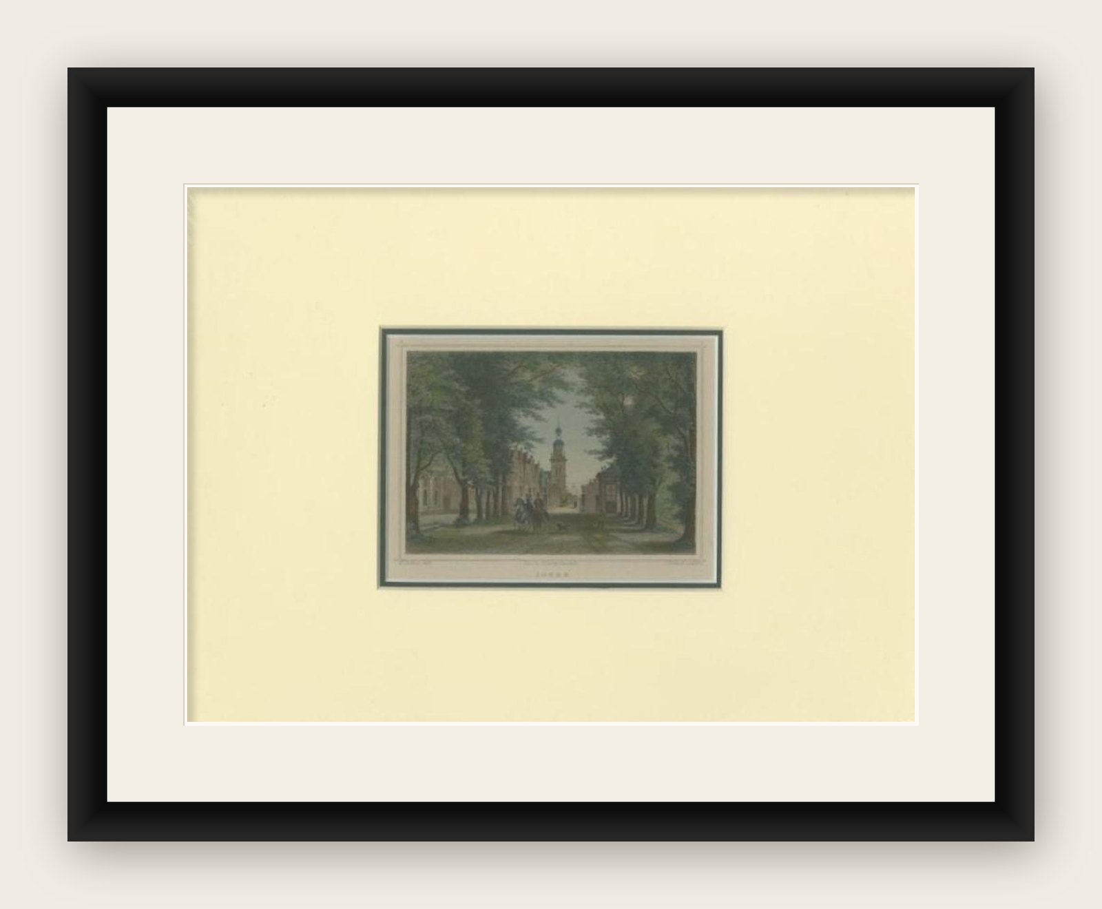 Antique Print of the Village of Joure in Friesland, Holland, 1863