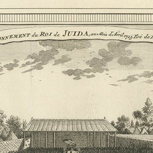 Antique Print of the Coronation of the King of Ouidah in Africa, 1748
